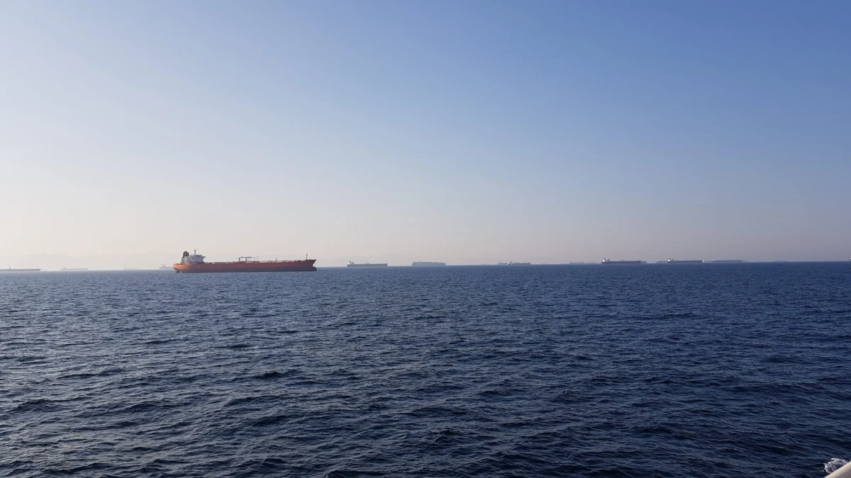 Countless,Cargo,Ships,In,The,Strait,Of,Hormuz