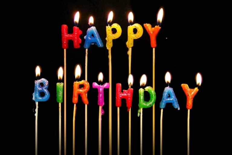 A photo of happy birthday candles