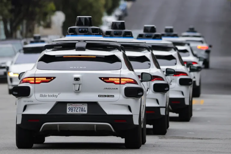 Autonomous Waymo Vehicles Navigate San Francisco