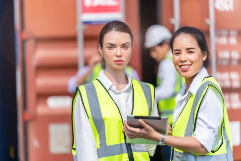 Group,Of,Diversity,Factory,Worker,Women,Meeting,To,Inspect,Containers